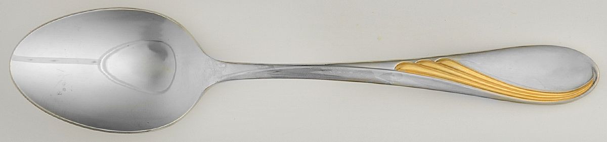 Glengarry (Gold Accent) Place/Oval Soup Spoon by Heritage China-1