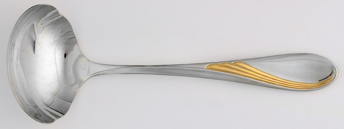 Glengarry (Gold Accent) Solid Gravy Ladle by Heritage China-1
