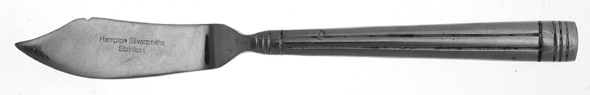 HSV33 (STAINLESS) Flat Handle Master Butter Knife by Hampton Silversmiths-1
