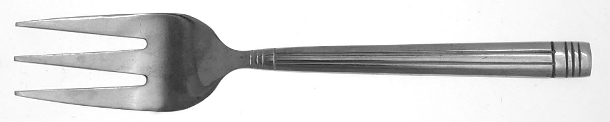 HSV33 (STAINLESS) Medium Solid Cold Meat Serving Fork by Hampton Silversmiths-1