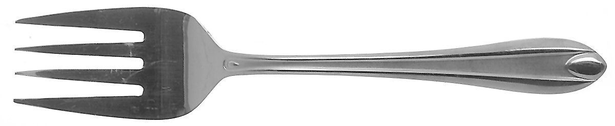 Classy-Anastasia (Stainless) Medium Solid Cold Meat Serving Fork by Hampton Silversmiths-1