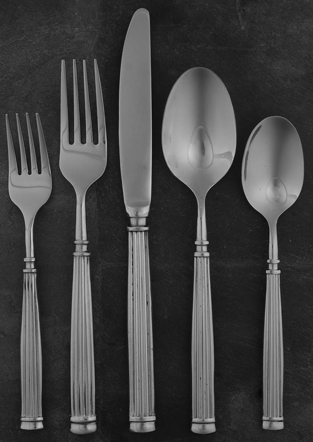 Avignon 2 (Stainless, Glossy) 5 Piece Place Setting by Hampton Silversmiths-1