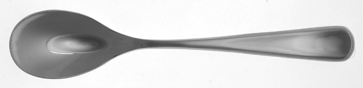 Stephanie (Stainless, Satin) Place/Oval Soup Spoon by Hampton Silversmiths-1