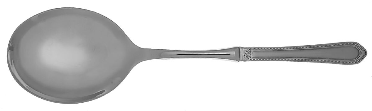 Lauren (Stainless, Frosted) Casserole Spoon with Smooth Stainless Bowl HC by Hampton Silversmiths-1