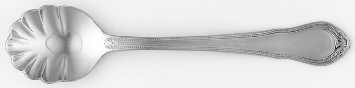 Lauren (Stainless, Frosted) Sugar Shell Spoon by Hampton Silversmiths-1