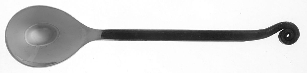 Black Lily (Stainless) Place/Oval Soup Spoon by Hampton Silversmiths-1