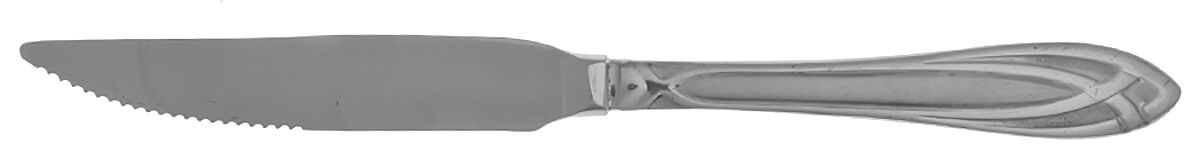 Lace Frosted (Stainless) Steak Knife Individual Hollow, Serrate HC by Hampton Silversmiths-1