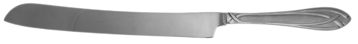 Lace Frosted (Stainless) Wedding Cake Knife with Stainless Blade HC by Hampton Silversmiths-1