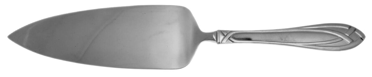 Lace Frosted (Stainless) Pie Server with Serrated Stainless Blade HC by Hampton Silversmiths-1