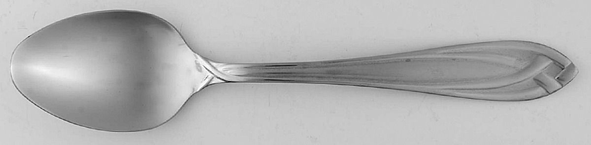 Lace Frosted (Stainless) Place/Oval Soup Spoon by Hampton Silversmiths-1