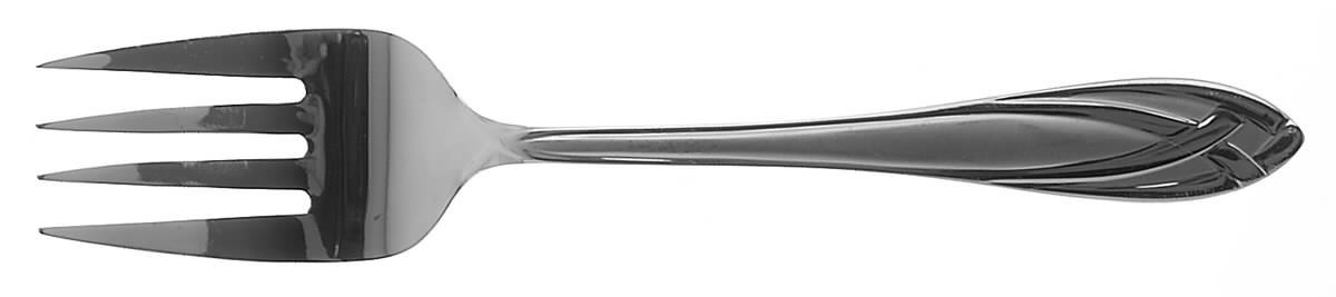 Lace Frosted (Stainless) Medium Solid Cold Meat Serving Fork by Hampton Silversmiths-1