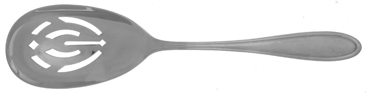 Gourmet (Stainless) Pierced Solid Serving Spoon by Hampton Silversmiths-1