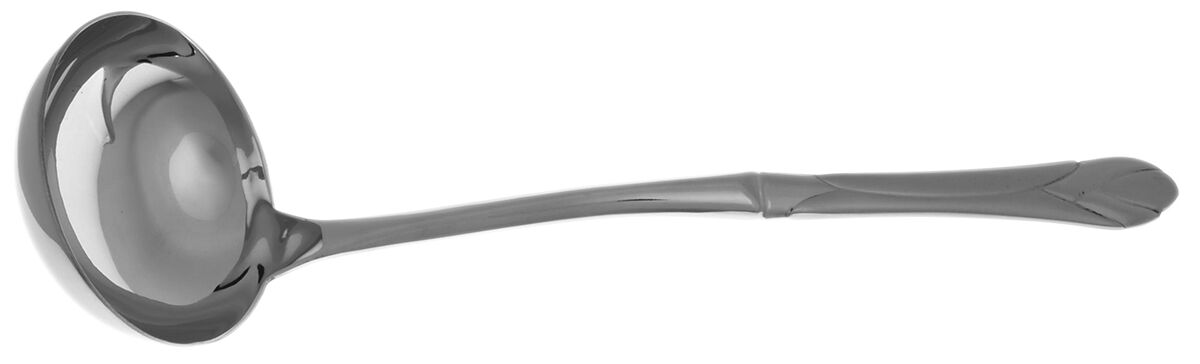 Lily Frosted (Stainless) Soup Ladle with Stainless Bowl HC by Hampton Silversmiths-1