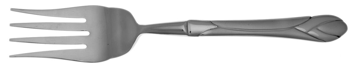 Lily Frosted (Stainless) Cold Meat Fork Large, Stainless Tines HC by Hampton Silversmiths-1