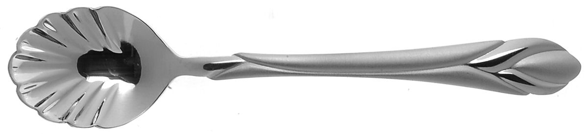 Lily Frosted (Stainless) Sugar Shell Spoon by Hampton Silversmiths-1