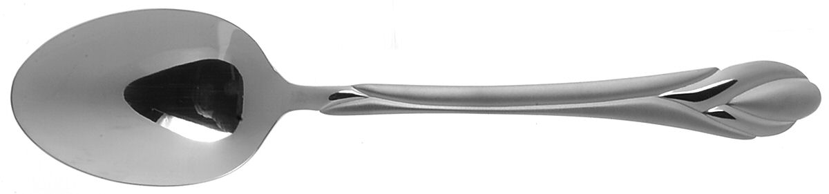 Lily Frosted (Stainless) Tablespoon (Serving Spoon) by Hampton Silversmiths-1