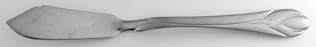 Lily Frosted (Stainless) Flat Handle Master Butter Knife by Hampton Silversmiths-1
