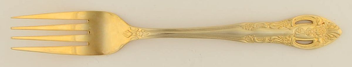 Versailles (Goldplated) Fork by Hampton Silversmiths-1