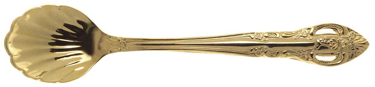 Versailles (Goldplated) Sugar Shell Spoon by Hampton Silversmiths-1