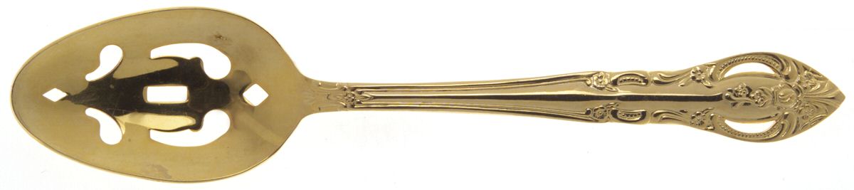 Versailles (Goldplated) Pierced Tablespoon (Serving Spoon) by Hampton Silversmiths-1