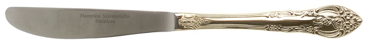 Versailles (Goldplated) Modern Solid Knife by Hampton Silversmiths-1