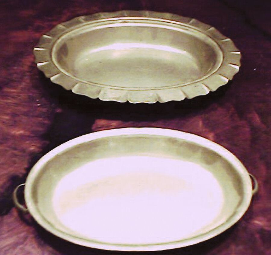 133 (Pewter, Hollowware) Double Vegetable Bowl by Homan-1