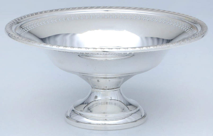 HTG3 (Sterling, Hollowware) Round Weighted Compote (Height X Width) by Hamilton Silver-1