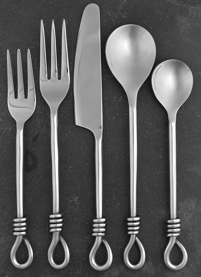 HAF9 (Stainless) 5 Piece Place Setting by Hanford Forge-1