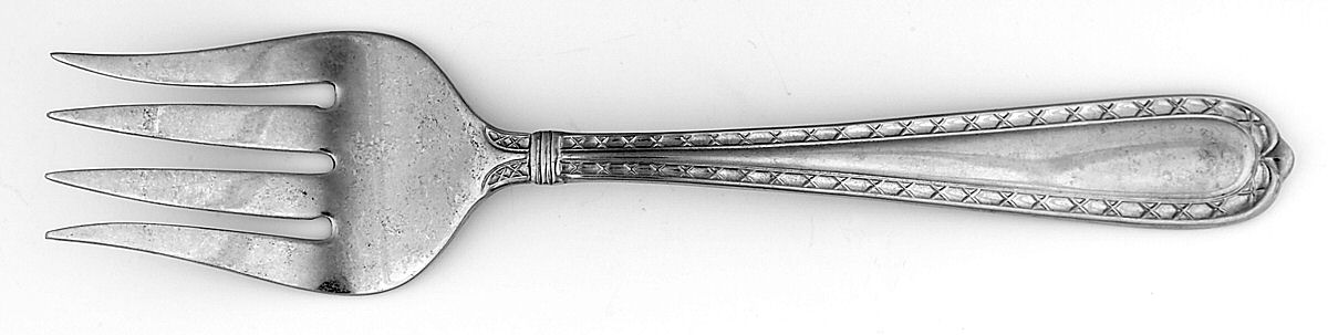 NOBILITY (STAINLESS) Medium Solid Cold Meat Serving Fork by Hampton Silversmiths-1