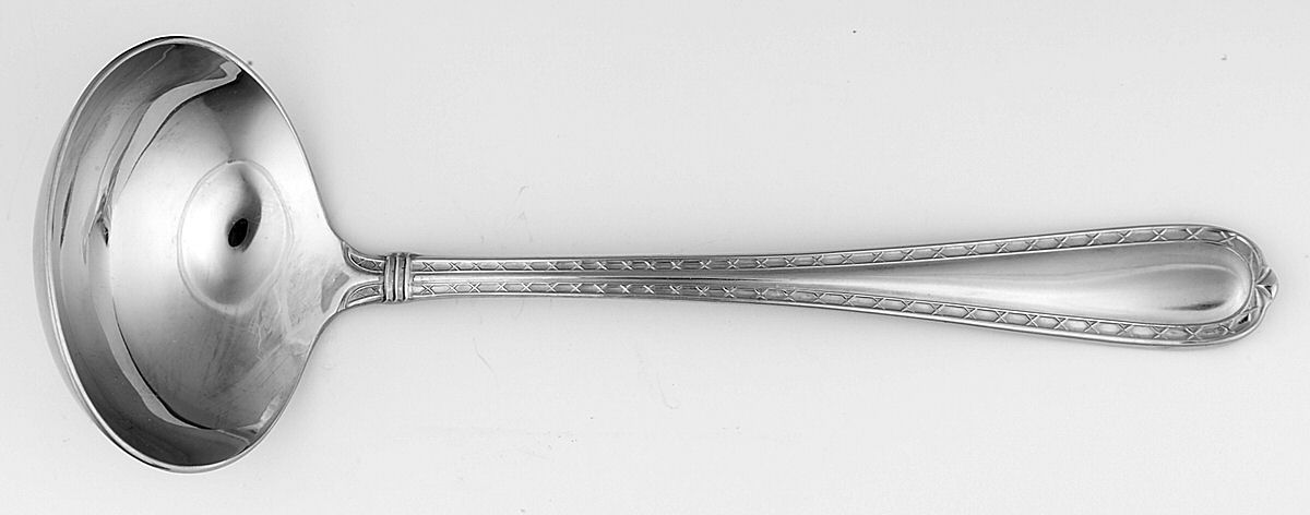 NOBILITY (STAINLESS) Solid Gravy Ladle by Hampton Silversmiths-1