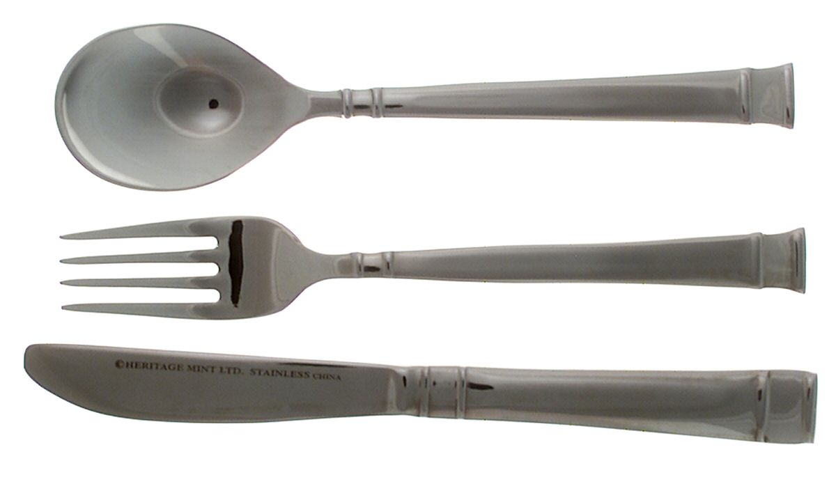 Bentley (Stainless) (3 Pc) Youth Set (Solid Knife, Fork & Spoon) by Heritage Mint, Ltd.-1