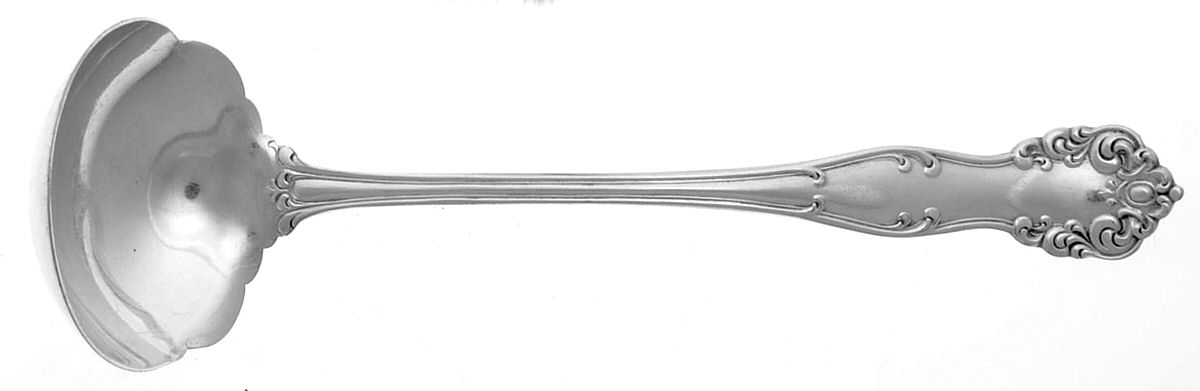 Como (Silverplate) Solid Piece Cream Ladle by 1865 H Sears & Son-1