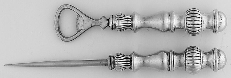 HAS2 (Sterling) Ice Pick w/Hollow Handle & Bottle Opener w/SlvpBwl by Hallmark-1