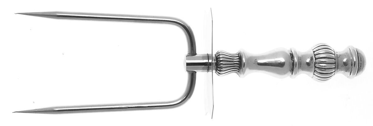 HAS2 (Sterling) Large Joint/Roast Holder Fork by Hallmark-1