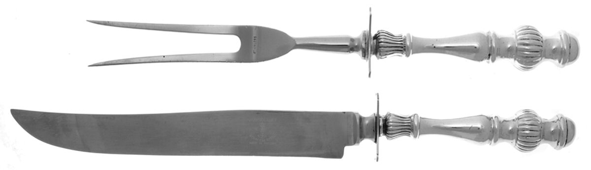 HAS2 (Sterling) Large 2-Piece Roast Carving Set w/Stainless Blade by Hallmark-1