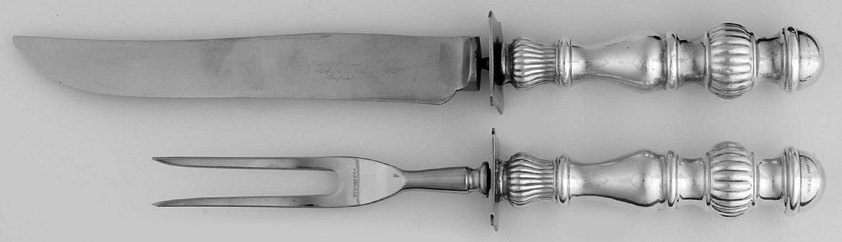 HAS2 (Sterling) Small Stainless Blade 2-Piece Steak Carving Set by Hallmark-1