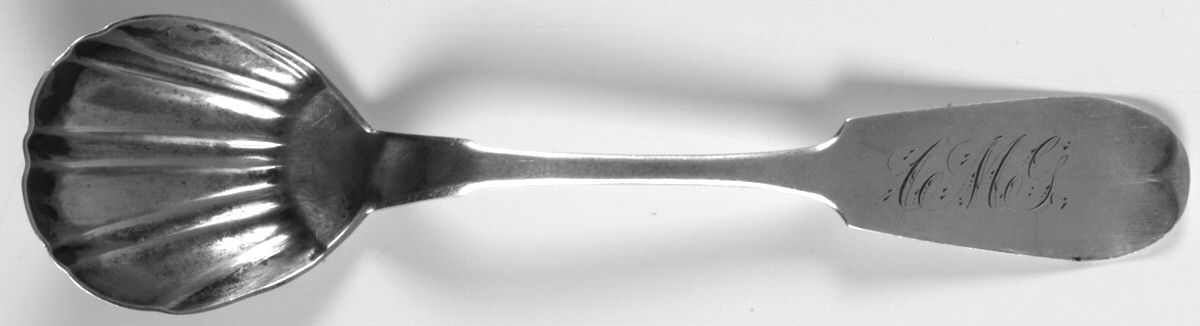 Coin Silver Flatware Sugar Shell Spoon by Hotchkiss & Schreuder-1
