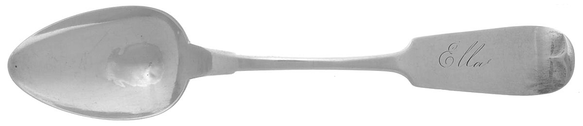 Coin Silver Flatware Tablespoon (Serving Spoon) by Hotchkiss & Schreuder-1