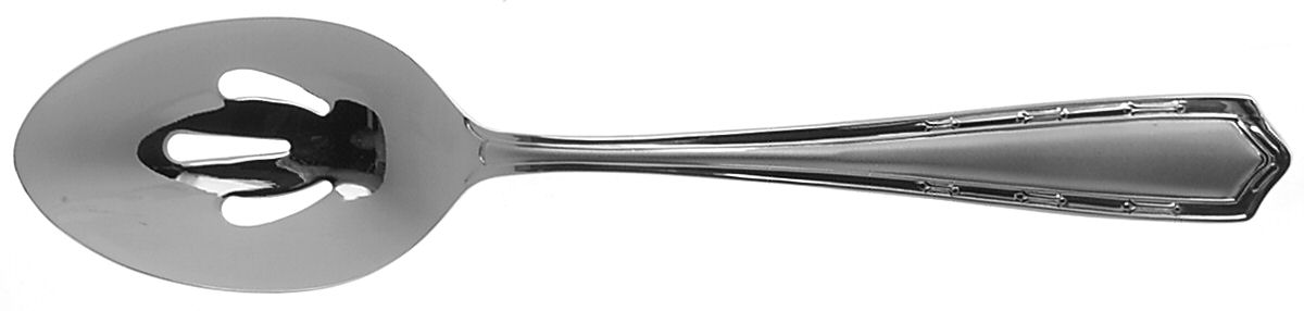 Marquis Frosted (Stainless) Pierced Tablespoon (Serving Spoon) by Hampton Silversmiths-1