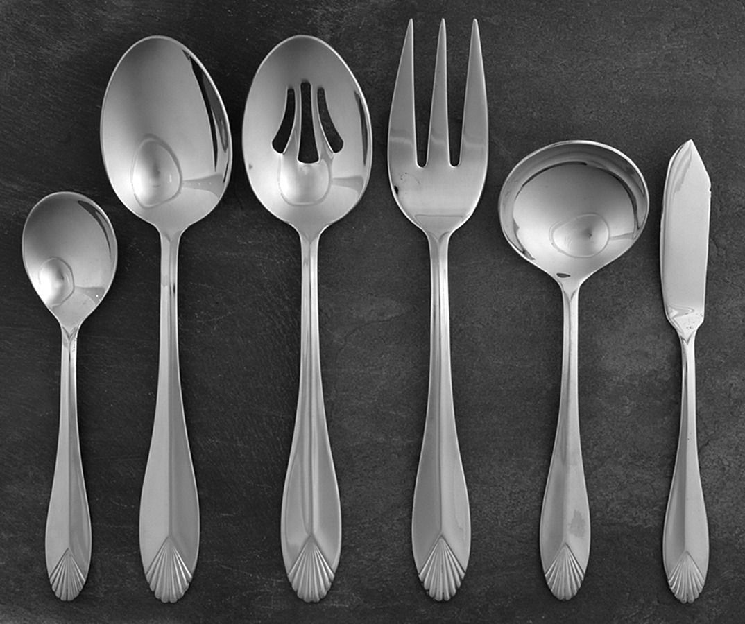 Safrano (Stainless) 5 Piece Hostess Set by Heritage Mint, Ltd.-1