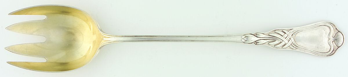 HUF1 (Silverplate) Solid Salad Serving Fork by H Mau Flatware-1