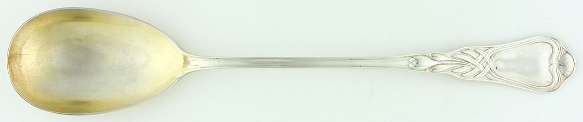 HUF1 (Silverplate) Solid Salad Serving Spoon by H Mau Flatware-1