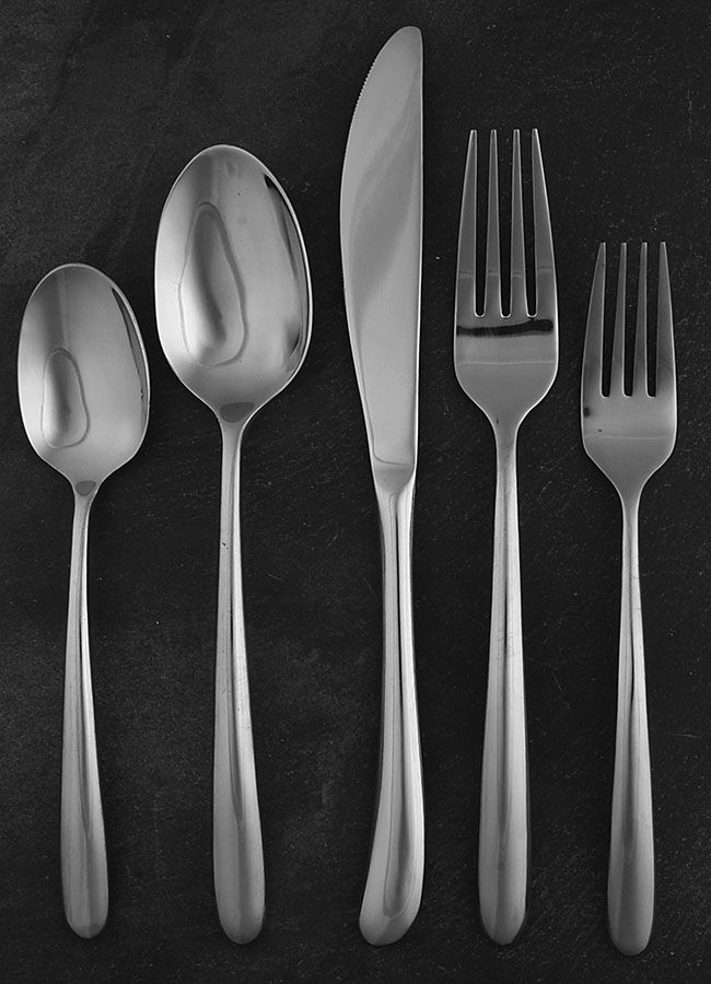 Slope (Stainless) 5 Piece Place Setting by Hampton Silversmiths-1