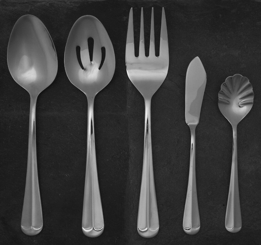 Lexington Mirror (Stainless) 5 Piece Hostess Set by Hampton Silversmiths-1