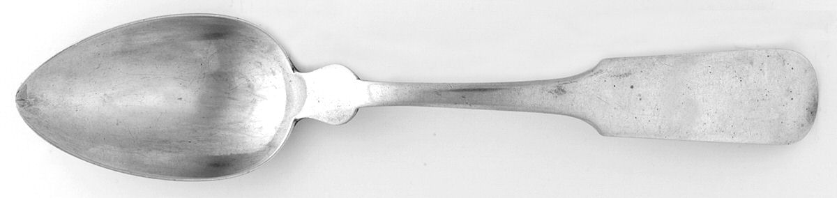HEV1 (COIN) Dessert/Oval Soup Spoon by Henry Evans-1