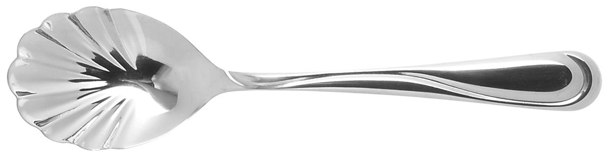 Swirl (Stainless) Solid Shell Casserole Spoon by Hampton Silversmiths-1