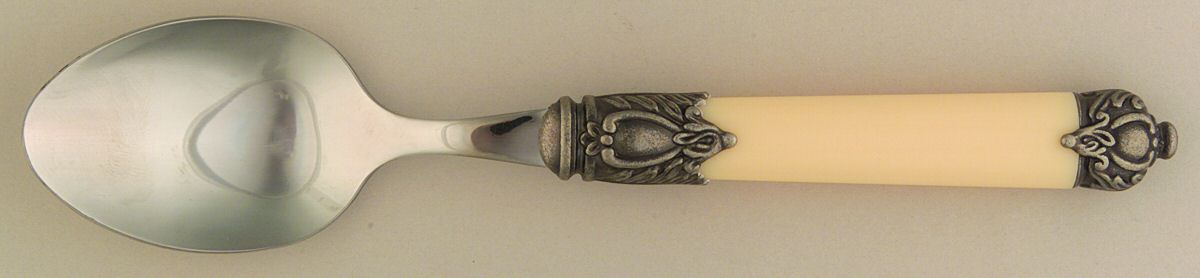 San Remo-Cream (Stainless) Place/Oval Soup Spoon by Hampton Silversmiths-1