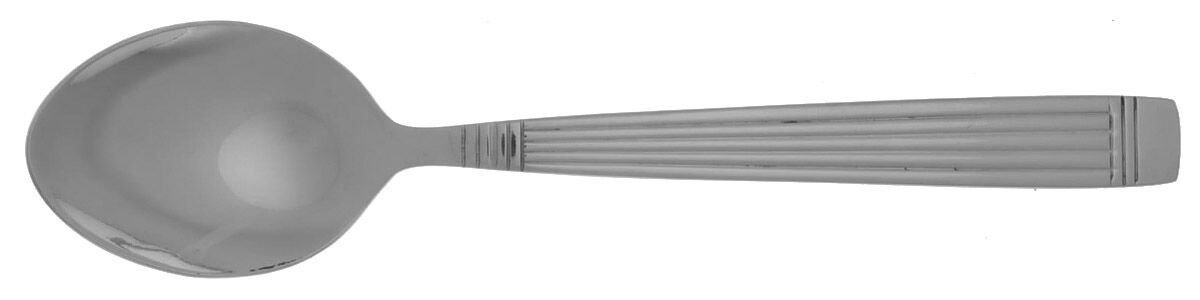 Mallorca (Stainless) Place/Oval Soup Spoon by Hampton Silversmiths-1