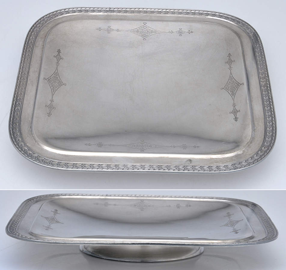 Silverplate Hollowware 9" Diameter Cake Stand/Pedistal by Homan-1
