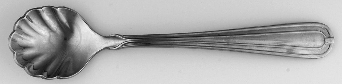 Lorraine Satin (Stainless) Sugar Shell Spoon by Hampton Silversmiths-1